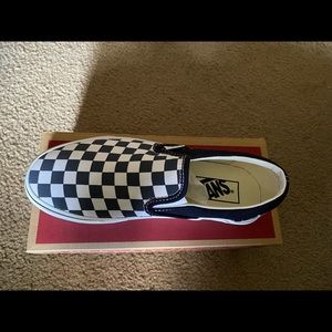 Size 6.5 checkered print vans.
